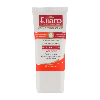 کرم ضد آفتاب بی رنگ الارو مدل Spot Solution با SPF50 مناسب انواع پوست حجم 40 میلی لیتر