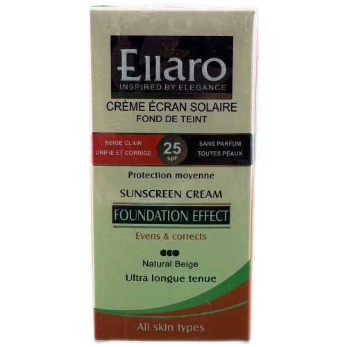 فروشگاه اینترنتی لیدیران پخش محصولات برند الارو | خرید و قیمت کرم ضد آفتاب SPF 25 کرم پودری مناسب انواع پوست بژ طبیعی برند الارو