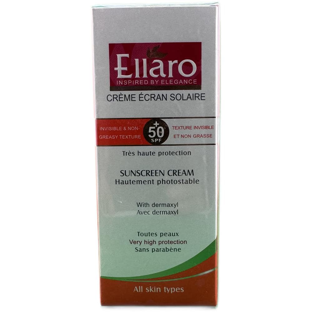 فروشگاه اینترنتی لیدیران پخش محصولات برند الارو | خرید و قیمت کرم ضد آفتاب SPF 50 مناسب انواع پوست بدون رنگ 50 میل برند الارو