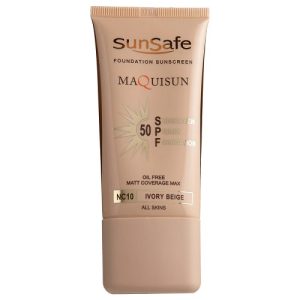 کرم ضد آفتاب سان سیف مدل Maquisun SPF 50 شماره NC10 حجم 40 میلی لیتر - بژ عاجی