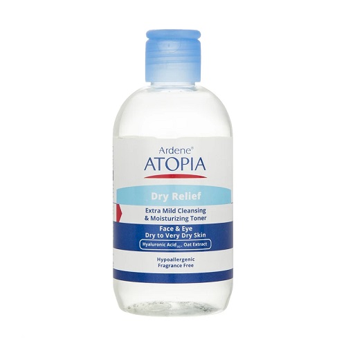 تونر پاک کننده صورت و چشم آردن آتوپیا مدل Dry Relief مناسب پوست خشک و خیلی خشک حجم 250 میلی لیتر