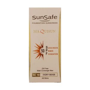 کرم ضد آفتاب سان سیف مدل Maquisun SPF 50 شماره NC10 حجم 40 میلی لیتر - بژ عاجی 
