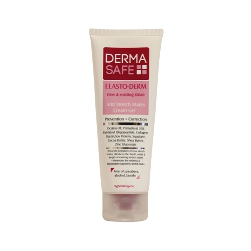 کرم ژل رفع ترک بدن برند درماسیف مدل ELASTO DERM حجم 75 میل