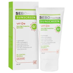 ژل کرم ضد آفتاب کنترل‌کننده چربی سبوفارما SPF50 از برند مای فارما