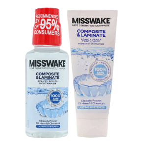 پک دهانشویه مخصوص دندان‌ های لمینت و کامپوزیت و خمیردندان کامپوزیت میسویک