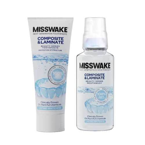 پک دو عددی دهانشویه و خمیر دندان لمینت و کامپوزیت میسویک