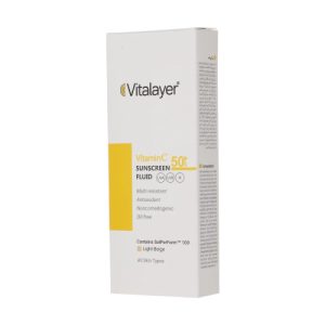 فلوئید ضد آفتاب رنگی ویتالیر مدل Vitamin C حجم 50 میلی لیتر 