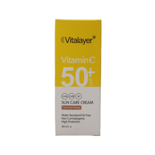 کرم ضد آفتاب ویتامین C SPF50 کارامل بژ ویتالیر