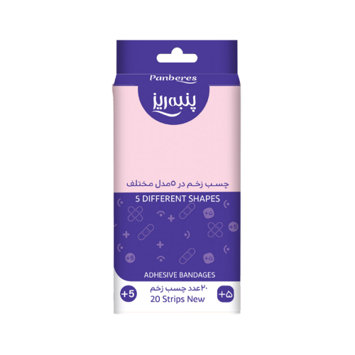 چسب زخم ۵ مدلی رنگ پوست پنبه‌ریز
