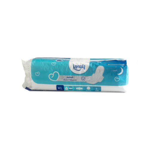 نوار بهداشتی بالدار ضخیم همیشه خشک سایز XL بسته 10 عددی (سبز) پنبه ریز